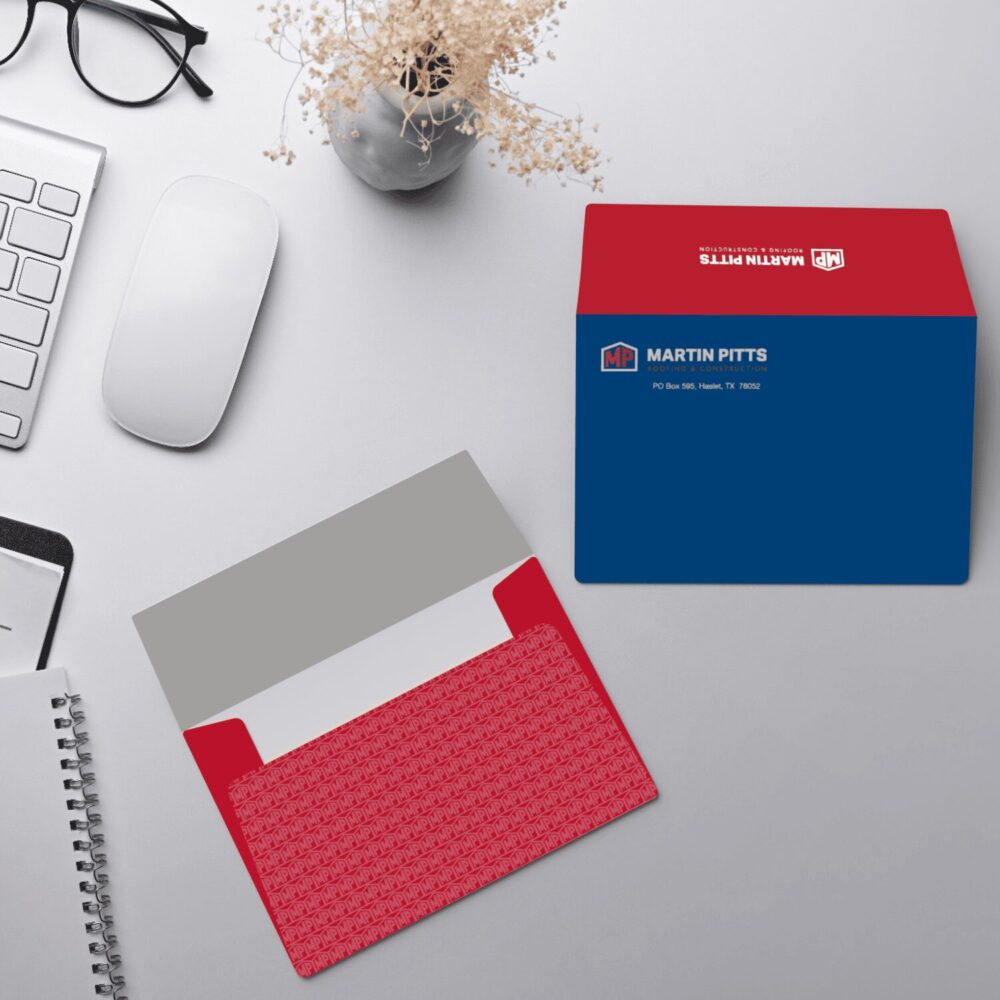 Print marketing with custom printed envelopes like these can help build brand recognition.
