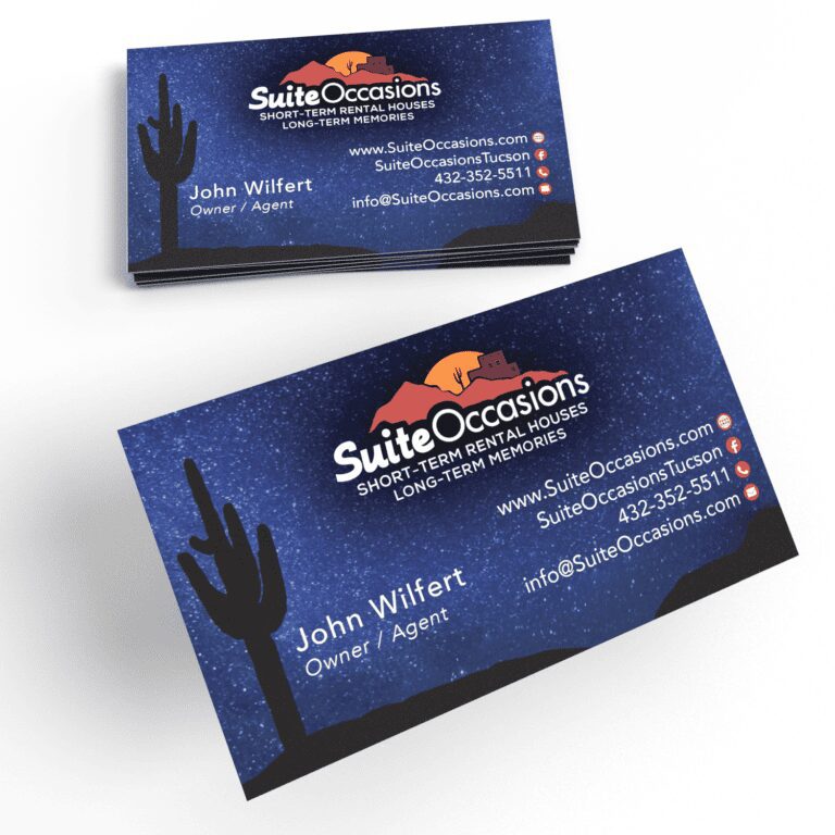 A branded business card designed by Cdesigns Marketing