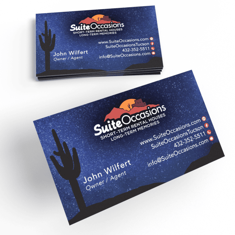 A branded business card designed by Cdesigns Marketing