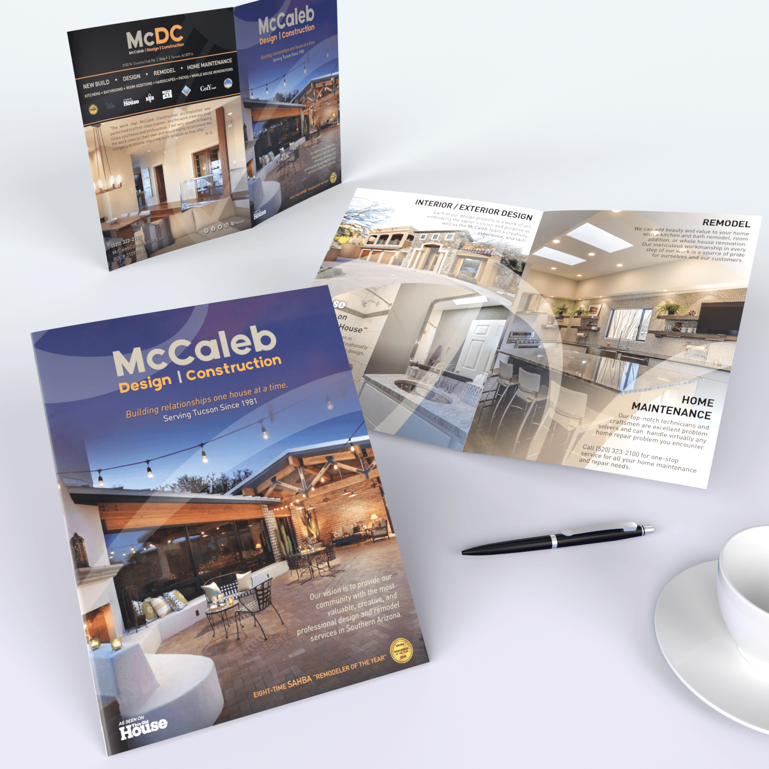 Custom designed, full color brochures by Cdesigns Marketing.