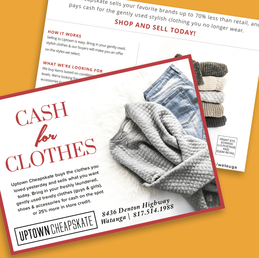 An EDDM postcard mailer designed, printed, processed, and mailed by Cdesigns