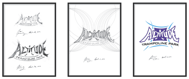 Original logo renderings as part of a logo design package by Cdesigns Marketing